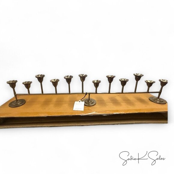 Hearth & Hand Magnolia 12ct Oversized Metal Taper Candelabra Antique Brass 2023 - Picture 4 of 4